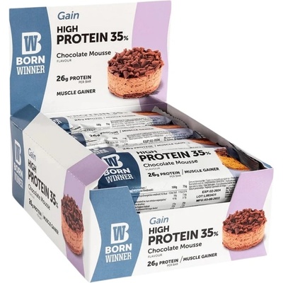Born Winner Gain 35% High Protein Bar [12 x 75 грама] Шоколадов мус