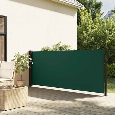 vidaXL Zatahovací boční markýza 140 x 300 cm Tmavě zelená