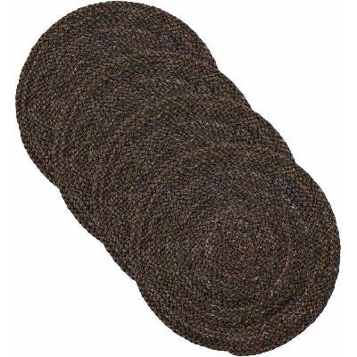 House Doctor 900002418 Podložky pod taniere Circle 38 cm tmavohnedé 4 ks