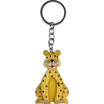Prívesok na kľúče Dvedeti Drevená veľká Leopard