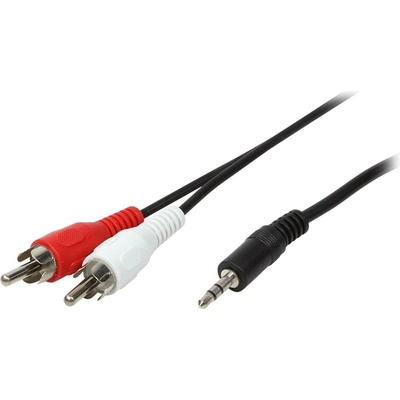 LogiLink Аудиокабел 3, 5 мм 3-пинов/M-2x RCA/M, 5 м