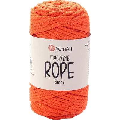YARNART Macrame Rope 3 mm 63 m 800 Bright Orange юта (Macrame Rope 3 mm 800)