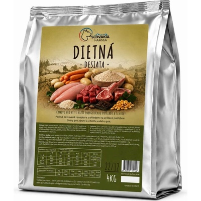 Slovakia Farma Diétna Desiata 22/12 Jehněčí & Krůtí & Hovězí 4 kg