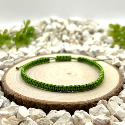 Certom Zelený macramé náramek 0263