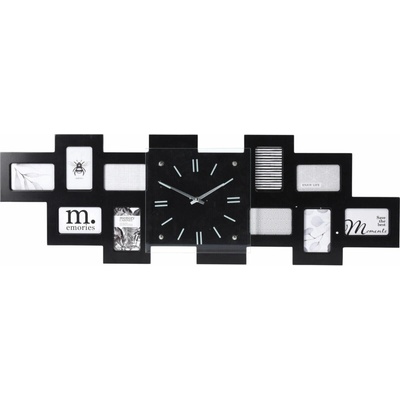 Home Styling Collection Nástěnné hodiny s 10 fotorámečky, 80 × 4 × 26 cm – Zbozi.Blesk.cz