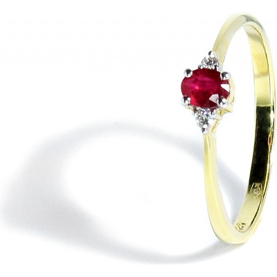 Blink Blink prsteň s Rubínom a diamantmi po stranách 2224ZRG
