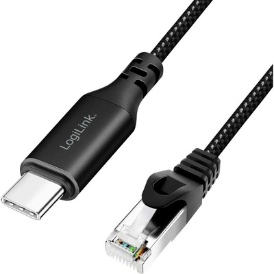 Logilink CU0413 USB 3.2 Gen 1 RJ45 vidlice USB C vidlice niklovaný 3m