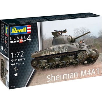 Revell Модел за сглобяване, Revell, Танк Sherman M4A1, 86 части (R03290)