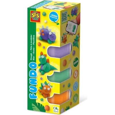 SES Creative FunDo пластилин - Динозаври (3x90g-1x40g) (812-1)