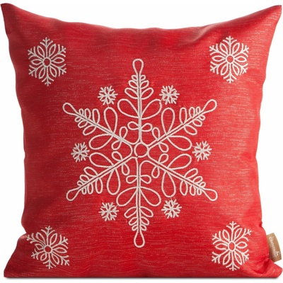 EUROFIRANY Vianočná SNOWFLAKE ČERVENÁ 45 x 45 CM