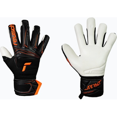 Reusch Attrakt Advance Finger Support black/shocking orange