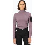 Mons Royale Дамска термоактивна блуза Mons Royale Diversion Mock Neck mauve