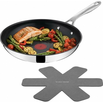 Tefal Jamie Oliver H8802S34, Kolo, Viacúčelová panvica, Čierna, Nerezová oceľ, Keramický, 250 °C, Nerezová oceľ