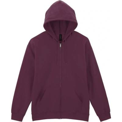 Gildan na zip Midweight kaštanová