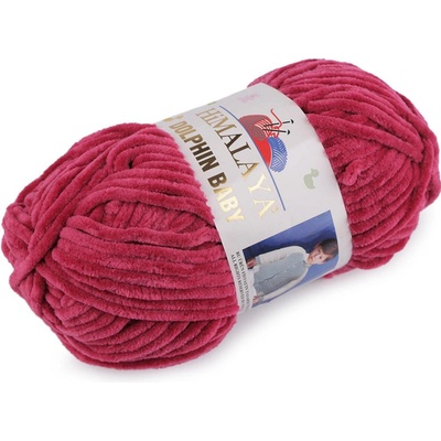 Pletací žinylková příze Dolphin Baby 100 g Varianta: 12 (80310) fuchsiová tm., Balení: 1 ks 49488/120346/236477