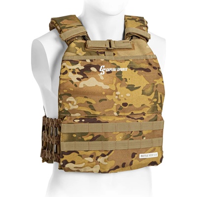 Capital Sports Battlevest 2.0, жилетка за тежести, 2 х 2 тежести 5, 75 (2, 6) и 8, 75 фунта (4, 0 кг), камо (FIT20-BV 29lbs Camo) (FIT20-BV 29lbs Camo)