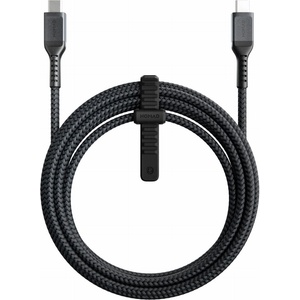 Nomad Здрав кевларен USB-C към USB-C кабел за MacBook и устройства с USB-C порт (300 см) - Nomad Kevlar USB-C to USB-C Charging Cable 100W (черен) (NM01A1C000)