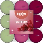 Bolsius Ароматизирани свещи Bolsius с вкус на чай и червена боровинка, основни, трицветни, 18 бр