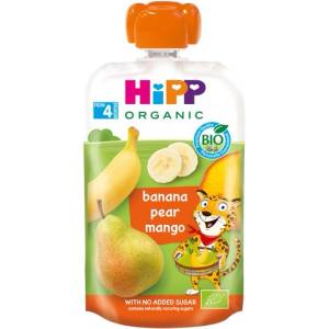 Hipp Био плодова закуска Hipp Hippis - Банан, круша и манго, 100 g (8523)