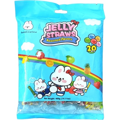Sweet Mellow Jelly Straws Assorted flavors želé 400 g