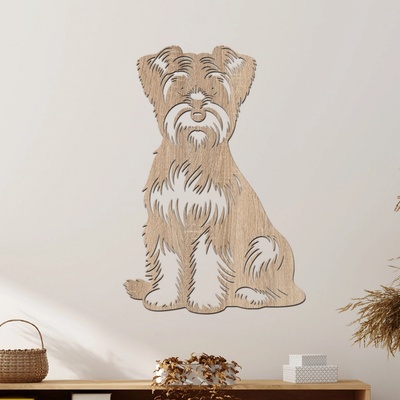 dřevo života Dřevěný obraz Dandie Dinmont Terrier Rozměry (cm): 54x80, Zvolte barvu dekoru: Dub Sonoma