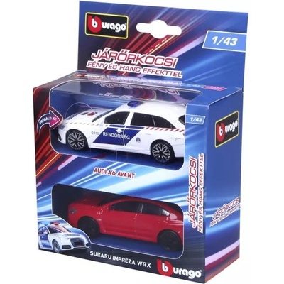 REGIO JÁTÉK Bburago: Полицейска кола Audi A6 и гонитбата й, 1: 43 (53368)