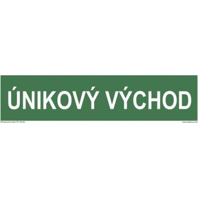 Výstražná tabuľka "Únikový východ" 200x50 mm plastová, fotoluminiscenčná