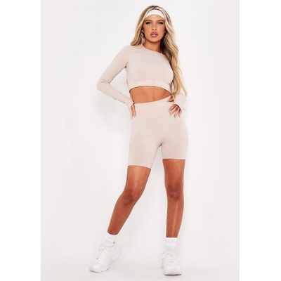 Missy Empire Къси панталони Missy Empire Missy Sport Seamless Cycle Gym Shorts - Mocha