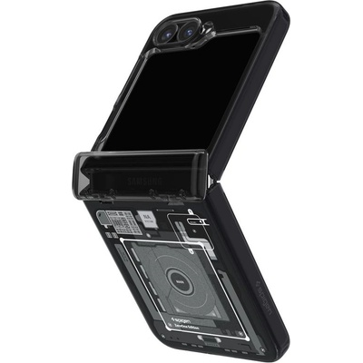 Spigen Хибриден кейс с висока степен на защита за Samsung Galaxy Z Flip6 - Spigen Ultra Hybrid Pro Zero One Case (черен) (нарушена опаковка) (ACS08289)