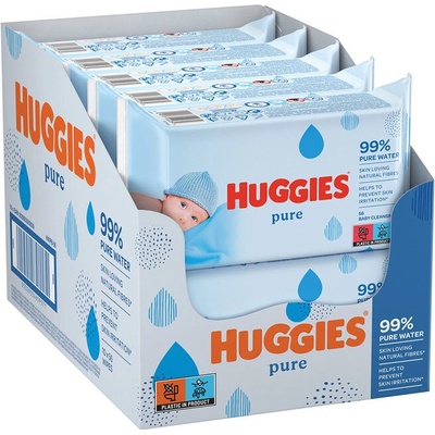 HUGGIES Single Pure vlhčené ubrousky 10 x 56 ks