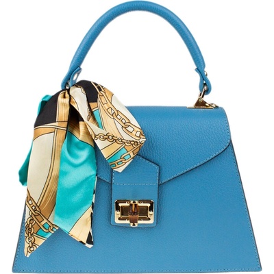 NovaKabelka.sk Flavia Blu Marine kožená talianska crossbody kabelka modrá