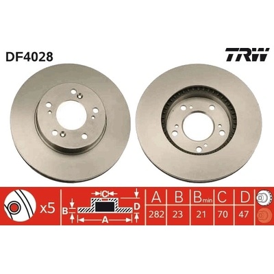 Brzdový kotúč TRW DF4028