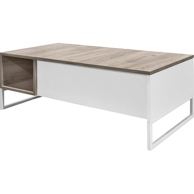 Matis Холна маса Pegaz с повдигащ плот сив дъб / бяло