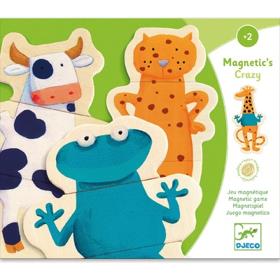Drevené puzzle magnetky Bláznivé zvieratká