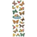 TITANUM Stickers convex soft butterflies roses 20pcs