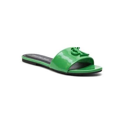 Calvin Klein Jeans Чехли Flat Sandal Slide Mg Met YW0YW01348 Зелен (Flat Sandal Slide Mg Met YW0YW01348)