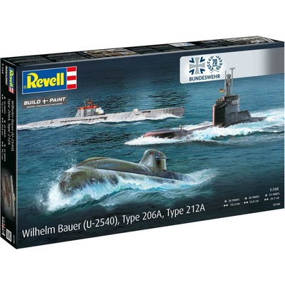 Revell Plastic ModelKit ponorky 05186 70 Years Bundeswehr:Wilhelm Bauer,Type 206A,Class2 1:144