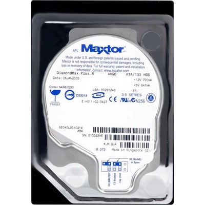 Maxtor 40GB 7,2K 2MB ATA 3,5'', 6E040L0
