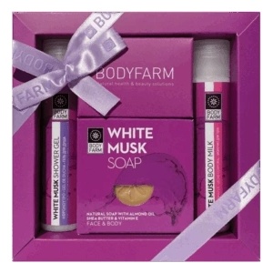 Bodyfarm Комплект White Musk - Душ гел, Мляко за тяло и Сапун, 2 x 50 ml + 110 g - ozone