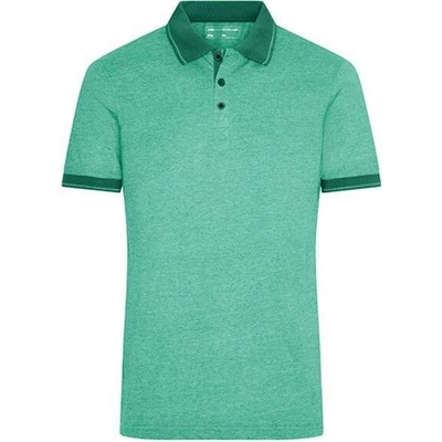 James Nicholson pánská polokošile JN706 Green Melange