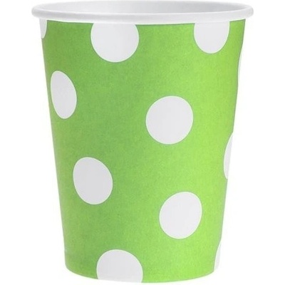 GoDart Poháre zelené biele bodky 270 ml