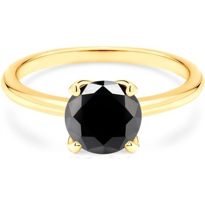 Savicki Zásnubní prsten žluté zlato černý diamant ZS25 CZD 1 Z
