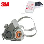 3M Полумаска 3M 6000 + филтри 6035 P3 - защита от прах (Combo 6000+6035)