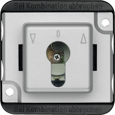 Schneider Ovládac žalúzií spínacový 10A/250V na klúc (SS) hliník Merten AntiVandal