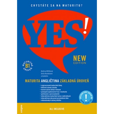 YES! Angličtina - maturita - základná úroveň (B1) + interaktívny obsah - Andrea Billíková, Soňa Kondelová