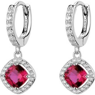 BROSWAY stříbrné náušnice Fancy Passion ruby BWFPR135