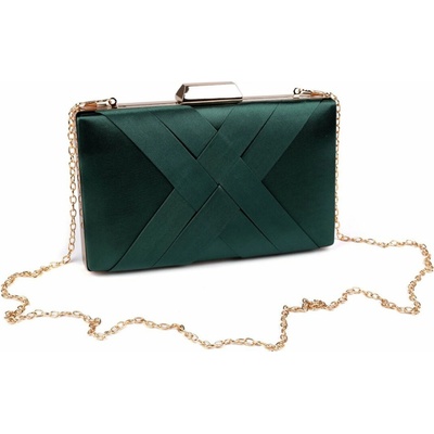 Kabelka listová kabelka saténová zlatá zelená