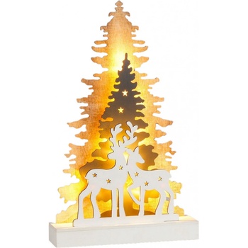HI LED vánoční stromek silueta dřevo 26x5x35cm