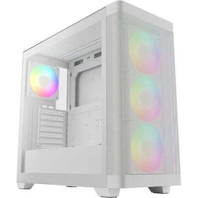 Kутия Gamdias ATHENA M3 White, E-ATX, USB-C, 4 x 120 mm A-RGB fans included, Mesh, Tempered Glass (ATHENA-M3-WHITE)