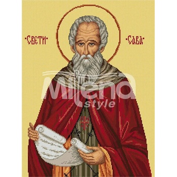 Milena Style Свети Сава - гоблен със схема конци dmc 1: 1